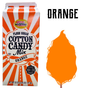 Cotton Candy Floss - Orange 3.25 Lbs carton 